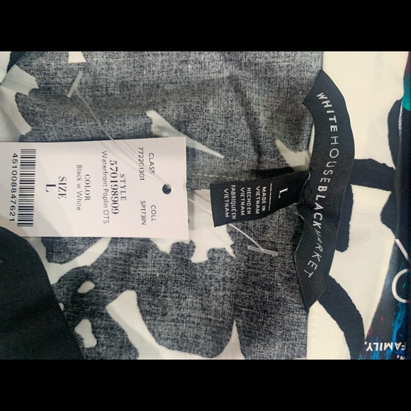 Black White Market off shoulder top - Picture 3 of 4